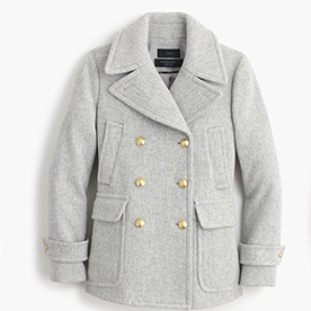 NEW-00-J. Crew Stadium-cloth Majesty Peacoat